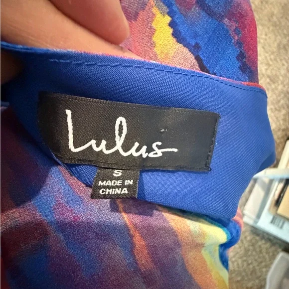 Lulu's Vibrant Blue and Multicolor Maxi Dress - Picture 6 of 6